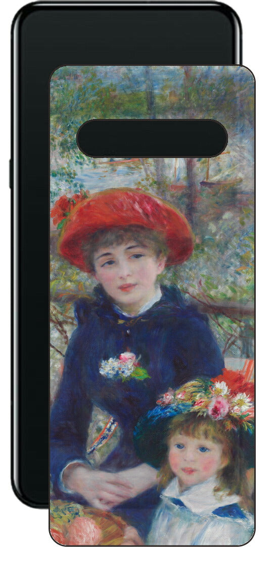 LG V60 ThinQ 5G用 背面 保護 フィルム 名画 プリント ルノワール 二人の姉妹（ ピエール＝オーギュスト・ルノワール Pierre-Auguste Renoir ）