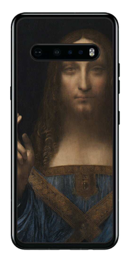 LG V60 ThinQ 5G用 背面 保護 フィルム 名画 プリント ダ・ヴィンチ サルバトール・ムンディ（ レオナルド・ダ・ヴィンチ Leonardo da Vinci ）