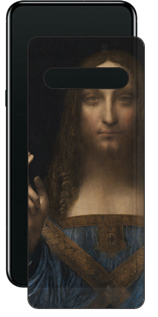 LG V60 ThinQ 5G用 背面 保護 フィルム 名画 プリント ダ・ヴィンチ サルバトール・ムンディ（ レオナルド・ダ・ヴィンチ Leonardo da Vinci ）