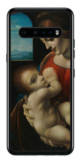 LG V60 ThinQ 5G用 背面 保護 フィルム 名画 プリント ダ・ヴィンチ リッタの聖母（ レオナルド・ダ・ヴィンチ Leonardo da Vinci ）