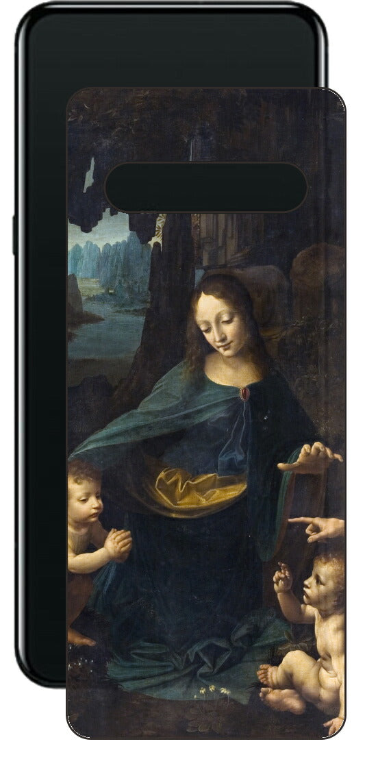 LG V60 ThinQ 5G用 背面 保護 フィルム 名画 プリント ダ・ヴィンチ 岩窟の聖母（ レオナルド・ダ・ヴィンチ Leonardo da Vinci ）