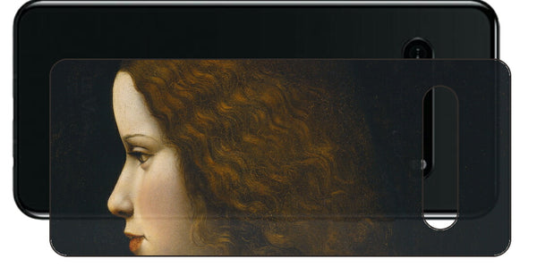 LG V60 ThinQ 5G用 背面 保護 フィルム 名画 プリント ダ・ヴィンチ 若い女性の肖像（ レオナルド・ダ・ヴィンチ Leonardo da Vinci ）