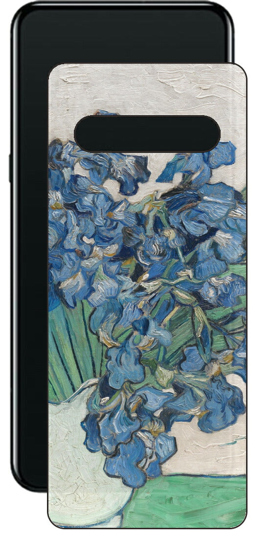 LG V60 ThinQ 5G用 背面 保護 フィルム 名画 プリント ゴッホ アイリス（ フィンセント ファン ゴッホ Vincent Willem van Gogh ）