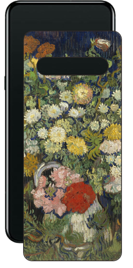 LG V60 ThinQ 5G用 背面 保護 フィルム 名画 プリント ゴッホ 花瓶の花の花束（ フィンセント ファン ゴッホ Vincent Willem van Gogh ）