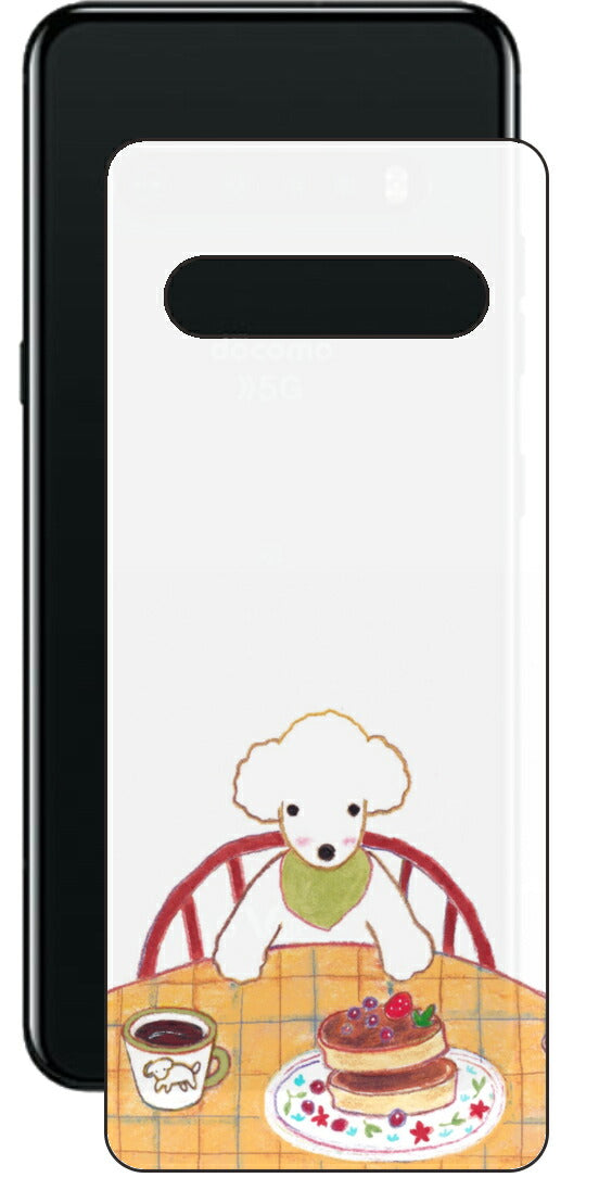 LG V60 ThinQ 5G用 【コラボ プリント Design by よこお さとみ 005 】 背面 保護 フィルム 日本製