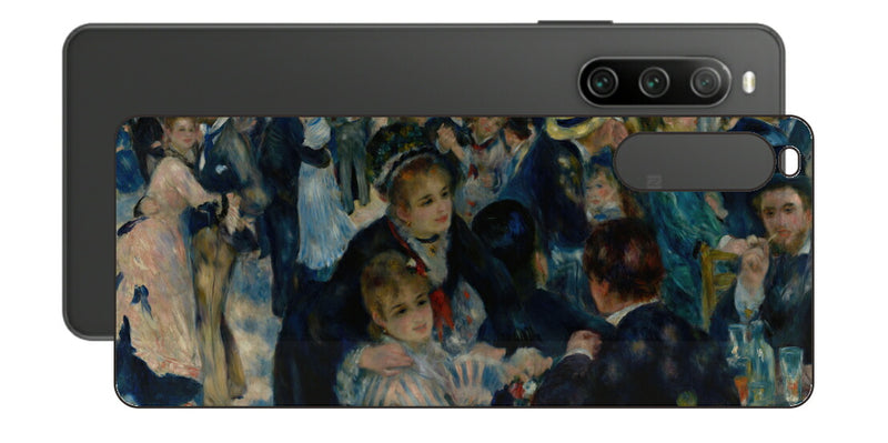 Sony Xperia 10 IV用 背面 保護 フィルム 名画 プリント ルノワール ムーラン・ド・ラ・ギャレット（ ピエール＝オーギュスト・ルノワール Pierre-Auguste Renoir ）