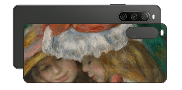 Sony Xperia 10 IV用 背面 保護 フィルム 名画 プリント ルノワール 読書する二人の少女（ ピエール＝オーギュスト・ルノワール Pierre-Auguste Renoir ）