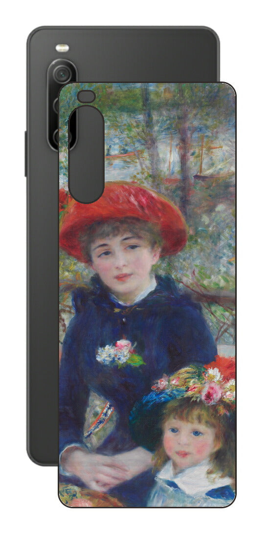 Sony Xperia 10 IV用 背面 保護 フィルム 名画 プリント ルノワール 二人の姉妹（ ピエール＝オーギュスト・ルノワール Pierre-Auguste Renoir ）