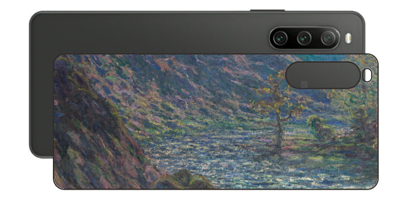 Sony Xperia 10 IV用 背面 保護 フィルム 名画プリント クロード・モネ （ Claude Monet ) 小クルーズ川