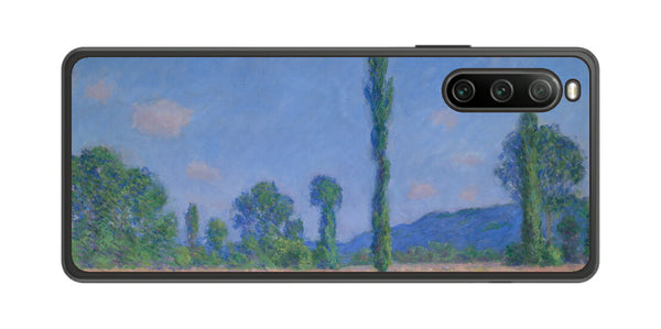 Sony Xperia 10 IV用 背面 保護 フィルム 名画プリント クロード・モネ （ Claude Monet ) ポプラとポピー