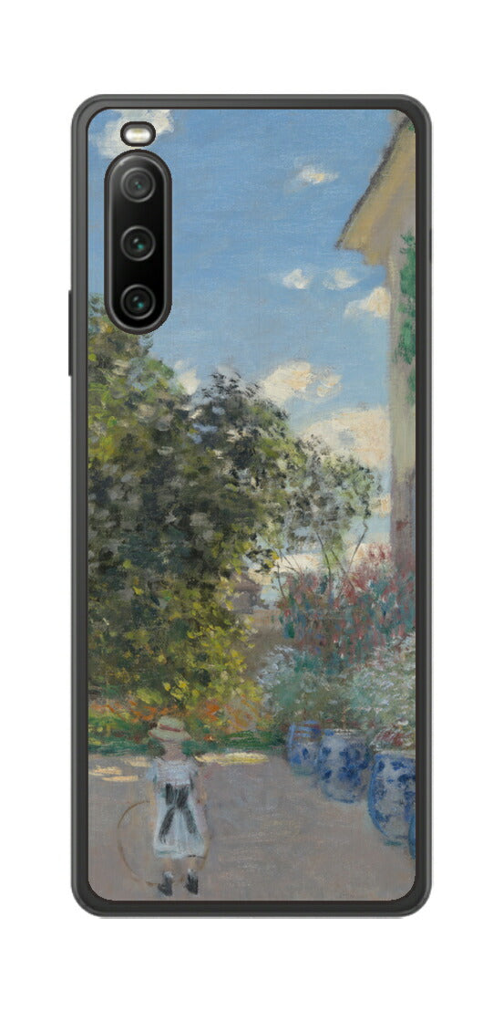 Sony Xperia 10 IV用 背面 保護 フィルム 名画プリント クロード・モネ （ Claude Monet ) アルジャントゥイユの画家の家