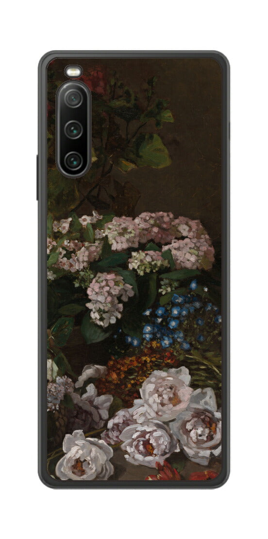 Sony Xperia 10 IV用 背面 保護 フィルム 名画プリント クロード・モネ （ Claude Monet ) 春の花