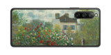 Sony Xperia 10 IV用 背面 保護 フィルム 名画プリント クロード・モネ （ Claude Monet ) アルジャントゥイユのモネの家の庭