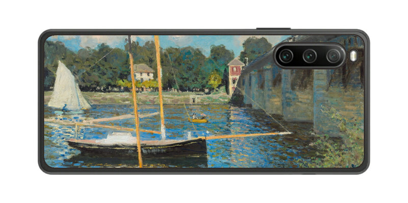 Sony Xperia 10 IV用 背面 保護 フィルム 名画プリント クロード・モネ （ Claude Monet ) アルジャントゥイユの橋