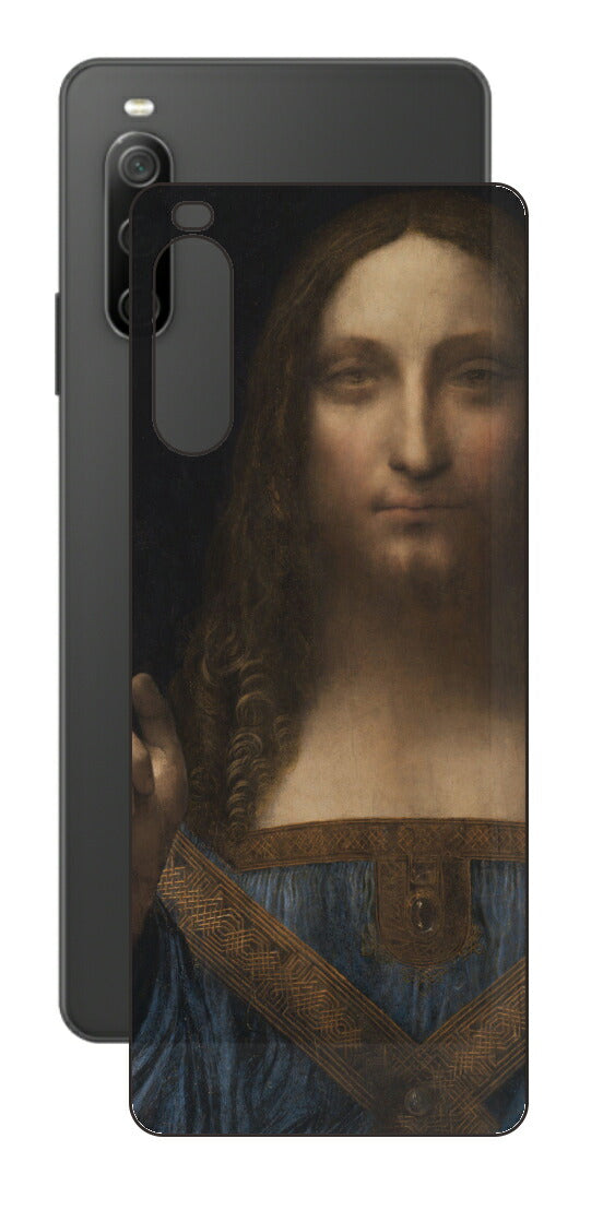 Sony Xperia 10 IV用 背面 保護 フィルム 名画 プリント ダ・ヴィンチ サルバトール・ムンディ（ レオナルド・ダ・ヴィンチ Leonardo da Vinci ）