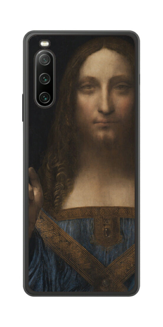 Sony Xperia 10 IV用 背面 保護 フィルム 名画 プリント ダ・ヴィンチ サルバトール・ムンディ（ レオナルド・ダ・ヴィンチ Leonardo da Vinci ）