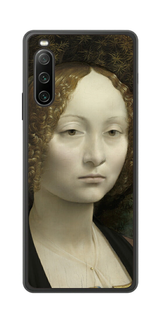 Sony Xperia 10 IV用 背面 保護 フィルム 名画 プリント ダ・ヴィンチ ジネーヴラ・デ・ベンチの肖像（ レオナルド・ダ・ヴィンチ Leonardo da Vinci ）