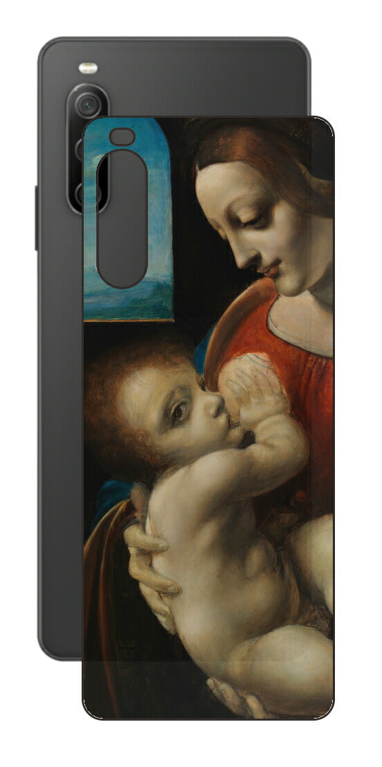 Sony Xperia 10 IV用 背面 保護 フィルム 名画 プリント ダ・ヴィンチ リッタの聖母（ レオナルド・ダ・ヴィンチ Leonardo da Vinci ）