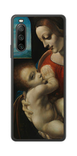 Sony Xperia 10 IV用 背面 保護 フィルム 名画 プリント ダ・ヴィンチ リッタの聖母（ レオナルド・ダ・ヴィンチ Leonardo da Vinci ）