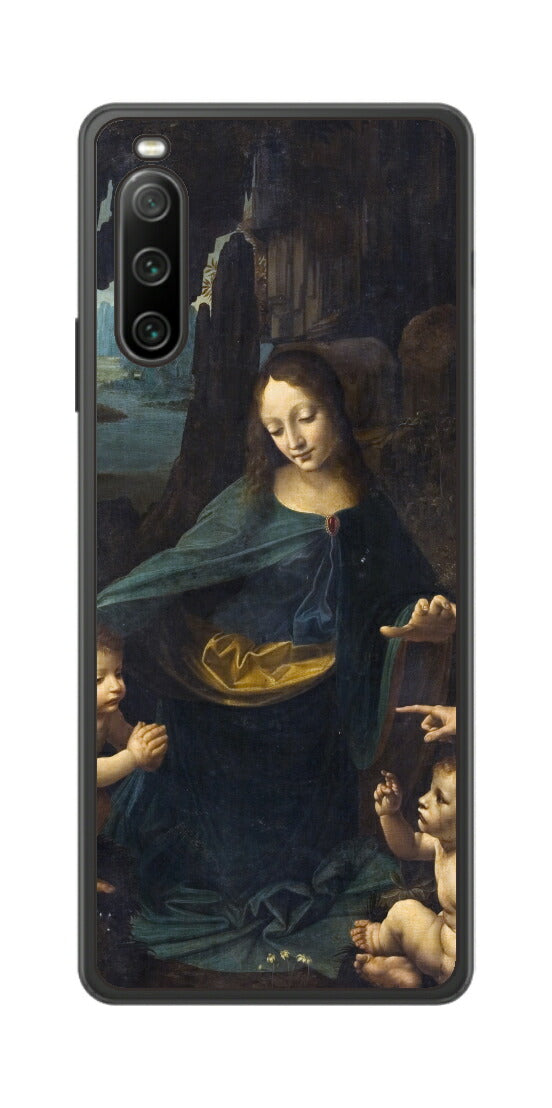 Sony Xperia 10 IV用 背面 保護 フィルム 名画 プリント ダ・ヴィンチ 岩窟の聖母（ レオナルド・ダ・ヴィンチ Leonardo da Vinci ）