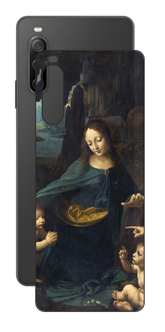Sony Xperia 10 IV用 背面 保護 フィルム 名画 プリント ダ・ヴィンチ 岩窟の聖母（ レオナルド・ダ・ヴィンチ Leonardo da Vinci ）