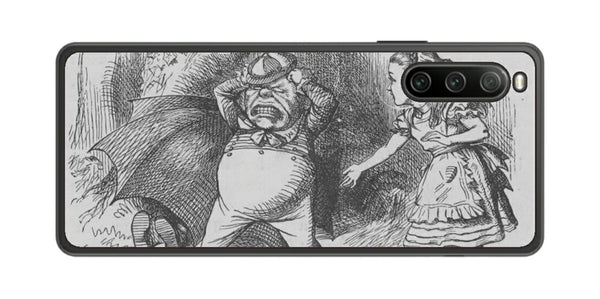 Sony Xperia 10 IV用 背面 保護 フィルム 名画プリント ジョン・テニエル （ John Tenniel ) トゥイードルダム