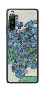 Sony Xperia 10 IV用 背面 保護 フィルム 名画 プリント ゴッホ アイリス（ フィンセント ファン ゴッホ Vincent Willem van Gogh ）