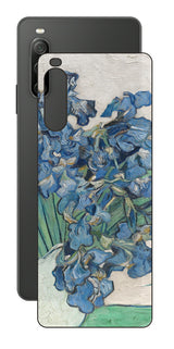 Sony Xperia 10 IV用 背面 保護 フィルム 名画 プリント ゴッホ アイリス（ フィンセント ファン ゴッホ Vincent Willem van Gogh ）