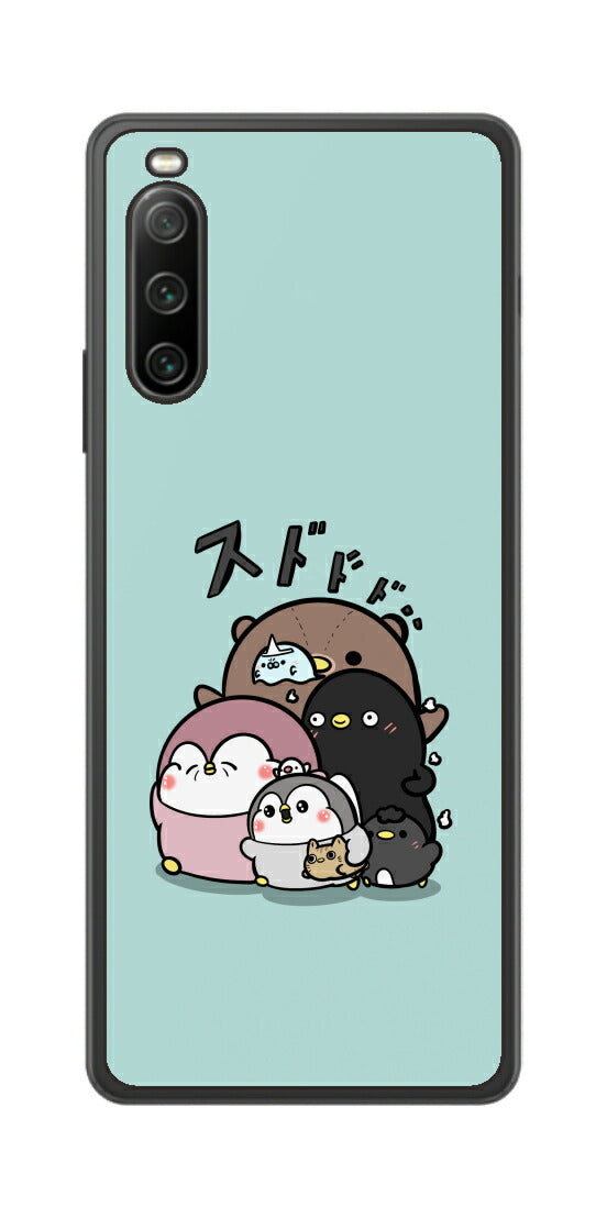 ClearView Sony Xperia 10 IV用 【コラボ プリント Design by お腹すい汰 001 】 背面 保護 フィルム 日本製