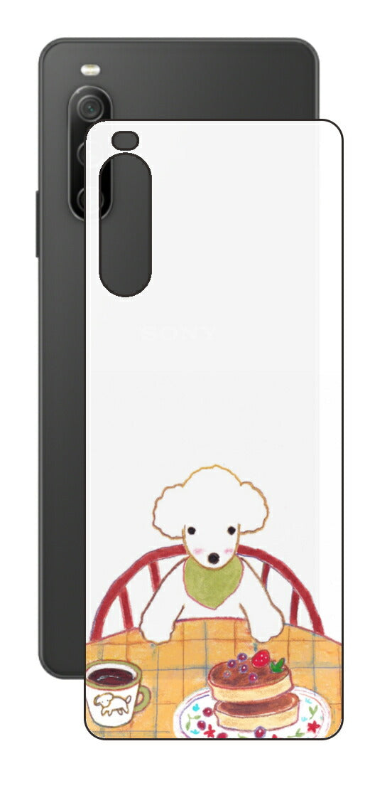 Sony Xperia 10 IV用 【コラボ プリント Design by よこお さとみ 005 】 背面 保護 フィルム 日本製