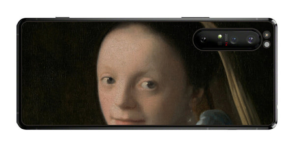 Sony Xperia 1 II用 背面 保護 フィルム 名画 プリント フェルメール 少女 （ ヨハネス・フェルメール Johannes Vermeer ）