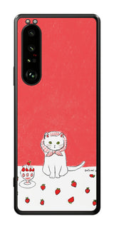 Sony Xperia 1 III用 【コラボ プリント Design by よこお さとみ 001 】 背面 保護 フィルム 日本製