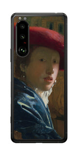 Sony Xperia 5 III用 背面 保護 フィルム 名画 プリント フェルメール 赤い帽子の少女 （ ヨハネス・フェルメール Johannes Vermeer ）