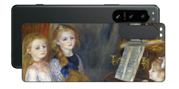 Sony Xperia 5 IV用 背面 保護 フィルム 名画 プリント ルノワール カチュール・メンデスの娘たち（ ピエール＝オーギュスト・ルノワール Pierre-Auguste Renoir ）