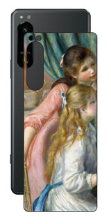 Sony Xperia 5 IV用 背面 保護 フィルム 名画 プリント ルノワール ピアノを弾く二人の少女（ ピエール＝オーギュスト・ルノワール Pierre-Auguste Renoir ）