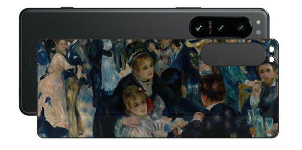 Sony Xperia 5 IV用 背面 保護 フィルム 名画 プリント ルノワール ムーラン・ド・ラ・ギャレット（ ピエール＝オーギュスト・ルノワール Pierre-Auguste Renoir ）