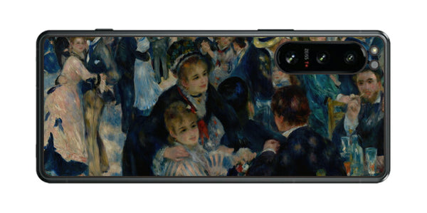 Sony Xperia 5 IV用 背面 保護 フィルム 名画 プリント ルノワール ムーラン・ド・ラ・ギャレット（ ピエール＝オーギュスト・ルノワール Pierre-Auguste Renoir ）