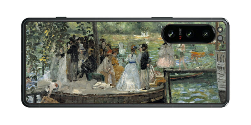 Sony Xperia 5 IV用 背面 保護 フィルム 名画 プリント ルノワール ラ・グルヌイエール（ ピエール＝オーギュスト・ルノワール Pierre-Auguste Renoir ）