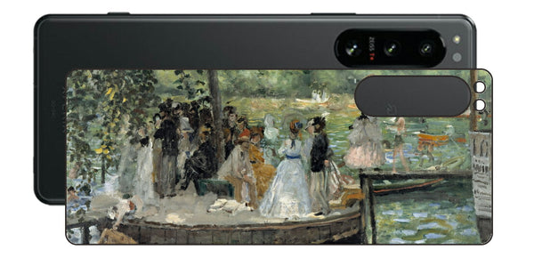 Sony Xperia 5 IV用 背面 保護 フィルム 名画 プリント ルノワール ラ・グルヌイエール（ ピエール＝オーギュスト・ルノワール Pierre-Auguste Renoir ）