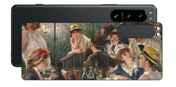 Sony Xperia 5 IV用 背面 保護 フィルム 名画 プリント ルノワール 舟遊びをする人々の昼食（ ピエール＝オーギュスト・ルノワール Pierre-Auguste Renoir ）
