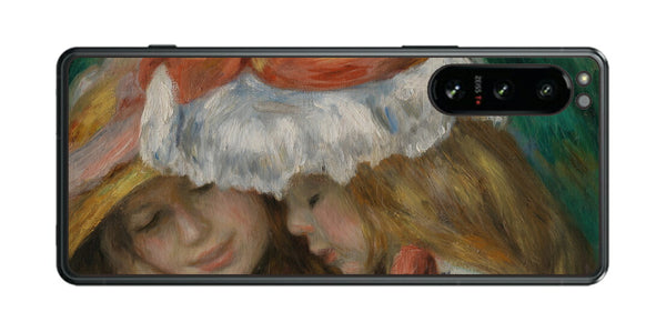 Sony Xperia 5 IV用 背面 保護 フィルム 名画 プリント ルノワール 読書する二人の少女（ ピエール＝オーギュスト・ルノワール Pierre-Auguste Renoir ）