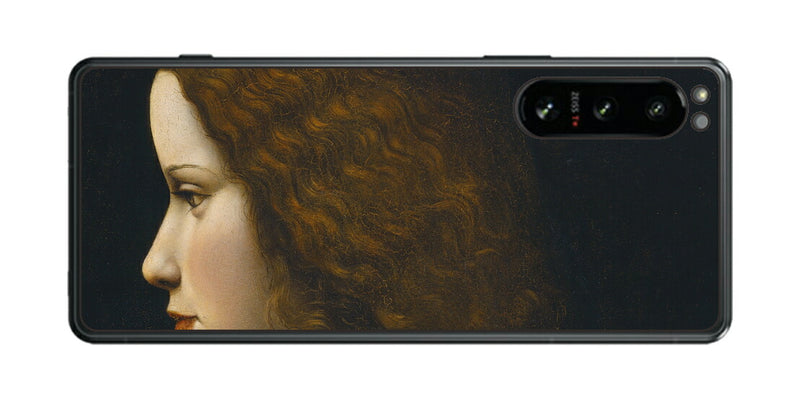 Sony Xperia 5 IV用 背面 保護 フィルム 名画 プリント ダ・ヴィンチ 若い女性の肖像（ レオナルド・ダ・ヴィンチ Leonardo da Vinci ）