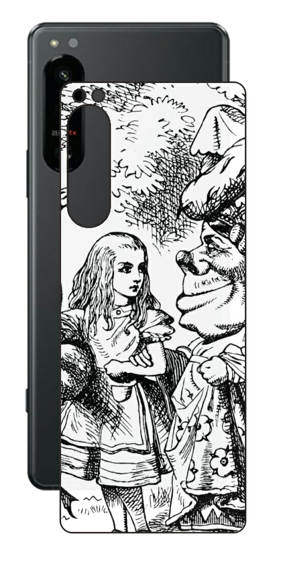 Sony Xperia 5 IV用 背面 保護 フィルム 名画プリント ジョン・テニエル （ John Tenniel ) 侯爵夫人