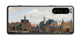 Sony Xperia 5 IV用 背面 保護 フィルム 名画 プリント フェルメール デルフトの眺望 （ ヨハネス・フェルメール Johannes Vermeer ）
