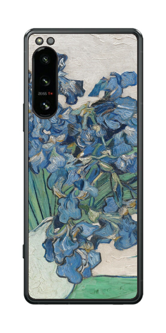 Sony Xperia 5 IV用 背面 保護 フィルム 名画 プリント ゴッホ アイリス（ フィンセント ファン ゴッホ Vincent Willem van Gogh ）